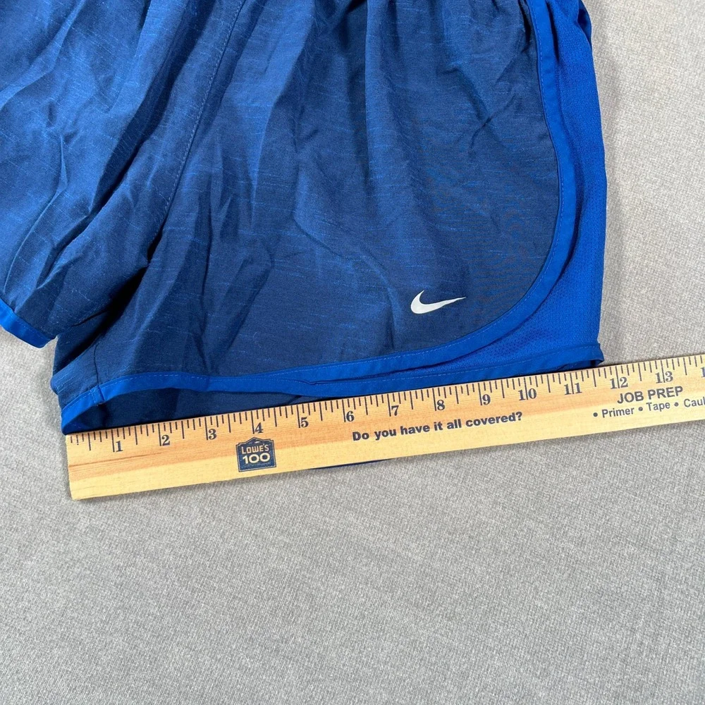 Nike Dri-Fit Tempo Mid Rise Running Shorts Womens Medium Blue Polyester